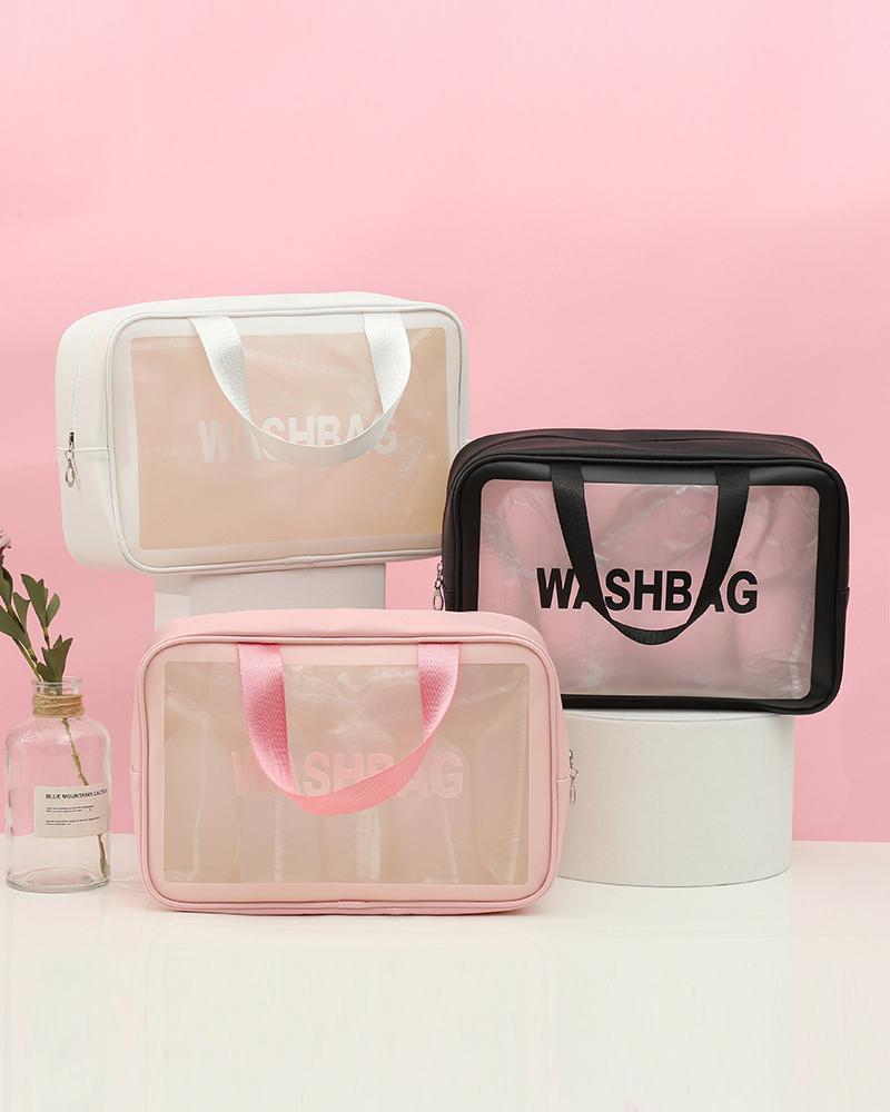 

Clear Makeup Bag Cosmetic Bag Portable Travel Beauty Bag Multifunctional Toiletry Organizer, Black