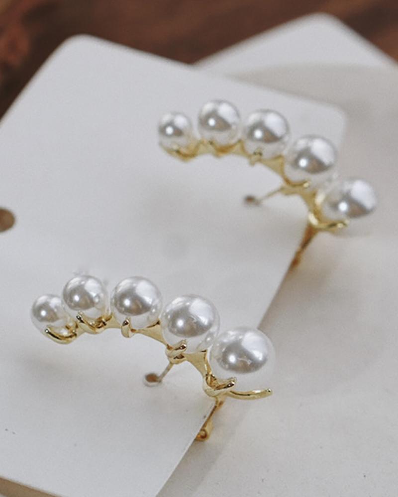 

1Pair Faux Pearl Charm Earrings, Style1