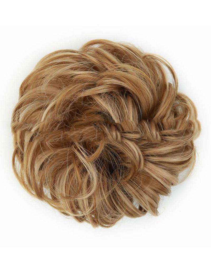 

1pcs Bun Hairpiece Scrunchies Extension Curly Wavy Synthetic Combs Clip, Style7