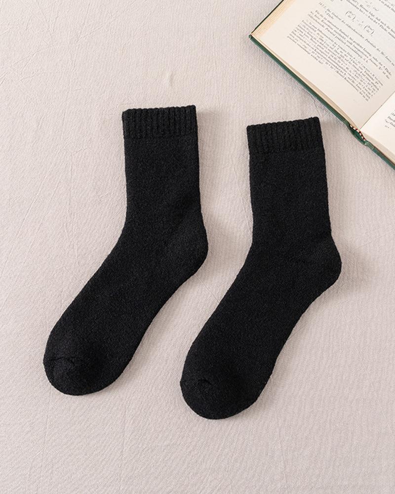 

1Pair Fleece Lined Thermal Socks, Black