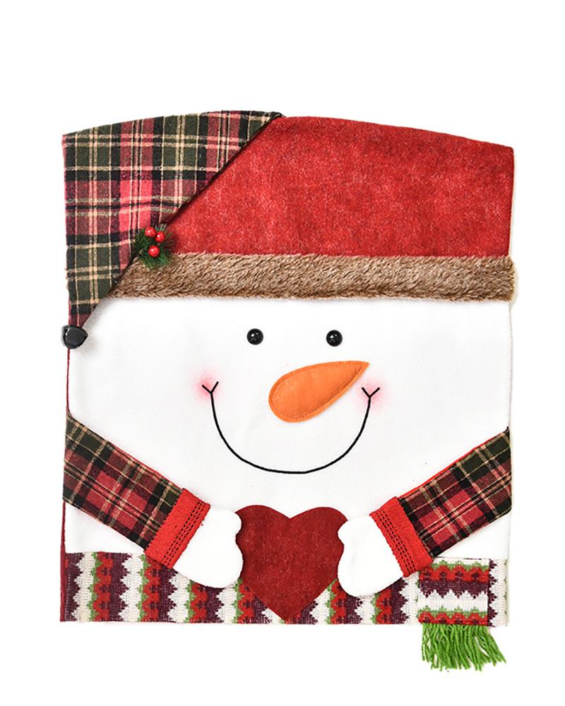 

Christmas Ornament Chair Cover Home Decor Chair Seat Cover, Style2