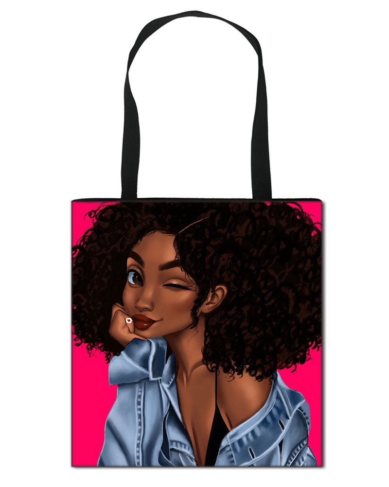 

Figure Print Large Capacity Shopper Bag, Style6