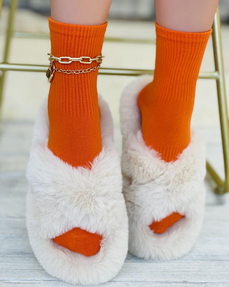 

Peep Toe Bandage Casual Slide Slipper, White