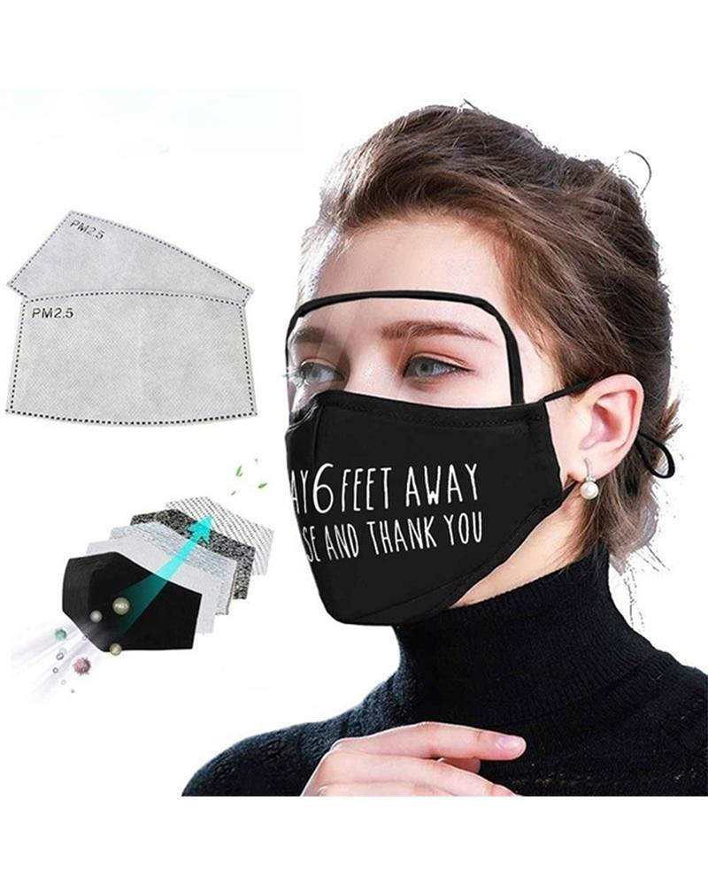 

Face Mask With Eye Shield, Black