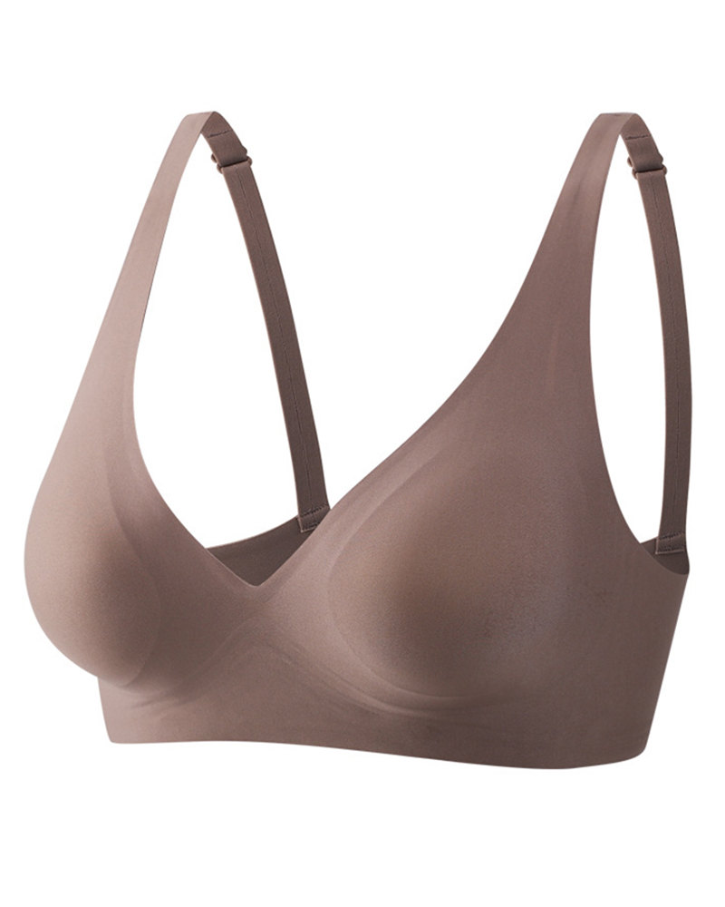 

Seamless Basics Padded Wireless Bra, Coffee