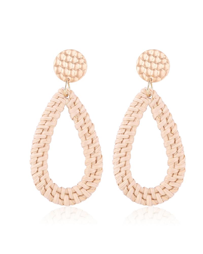 

1Pair Exaggerate Braided Geometric Pattern Earrings, Style5