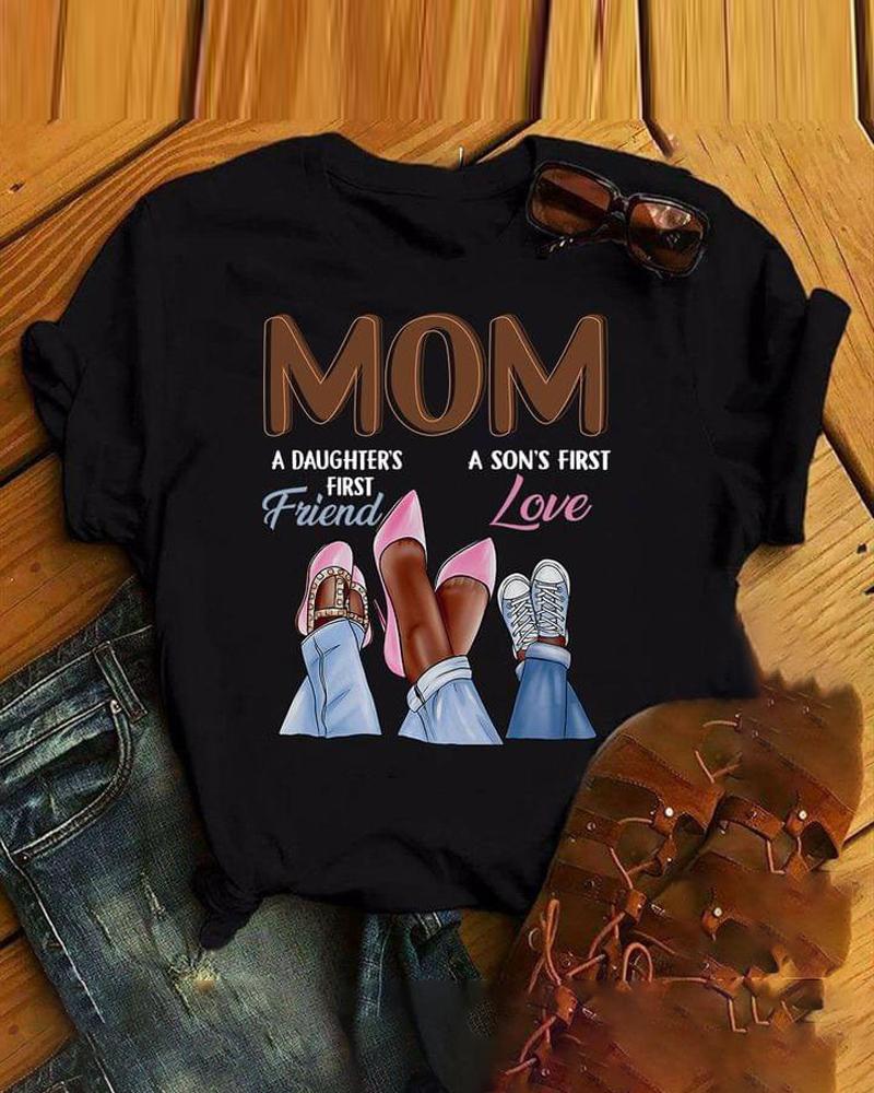 

Mother' Day Letter Graphic Print Casual T-shirt, Black