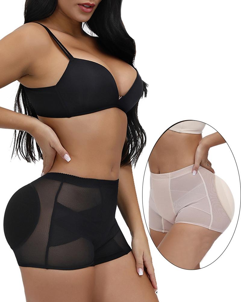 

Plus Size Shaping Underwear Hip Padded Butt Lifting Panty Body Shaper, Black