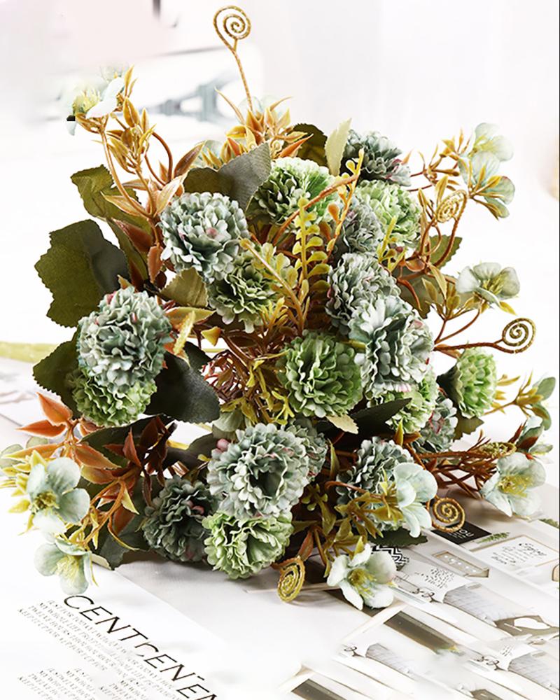 

30cm Small Bouquet Lilac Artificial Flower Decoration, Green