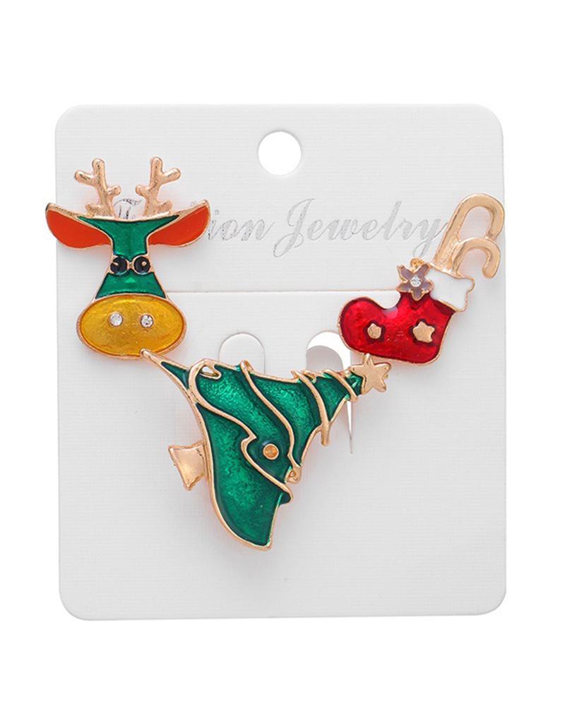 

3pcs Christmas Cartoon Graphic Brooches Set, Style4