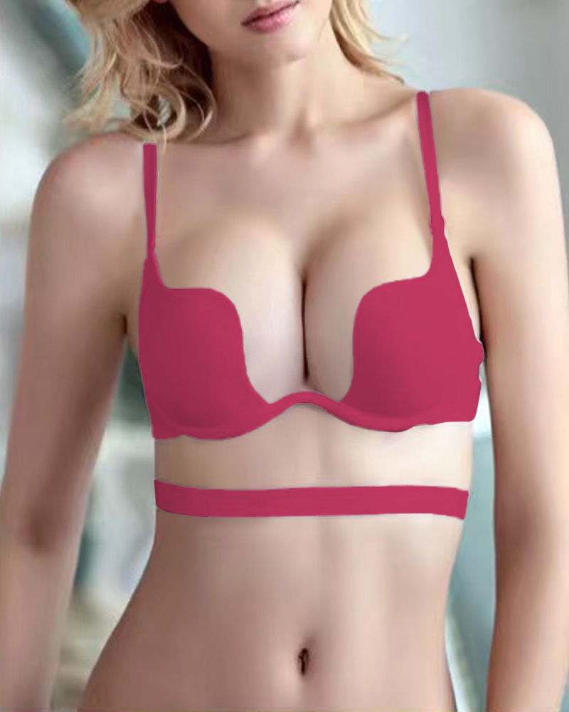 

Multi-way Wear Underwire Push Up Bra With Underwear Extension, Red