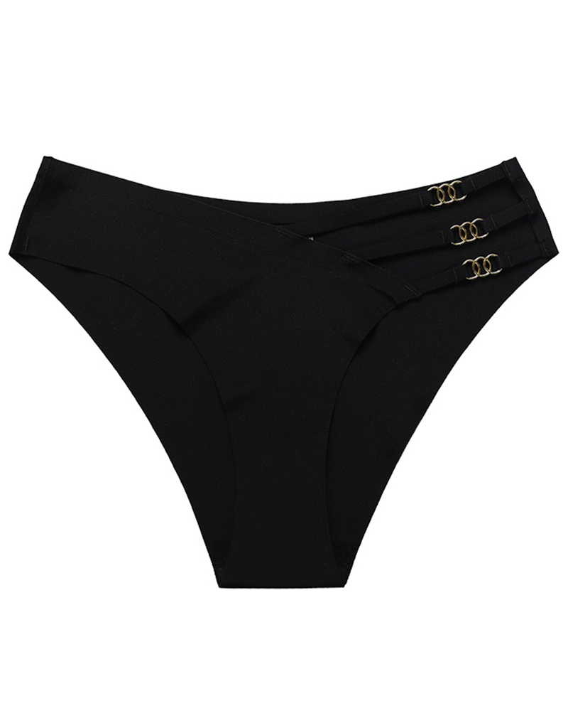 Triple-Ring Decor Seamless Panty