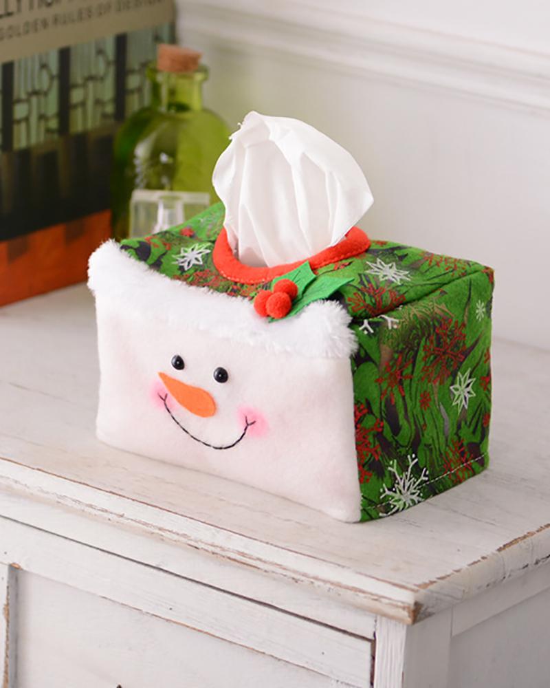 

Christmas Tissue Box Cover Ornament Tissue Holder Xmas Party Supplies, Green