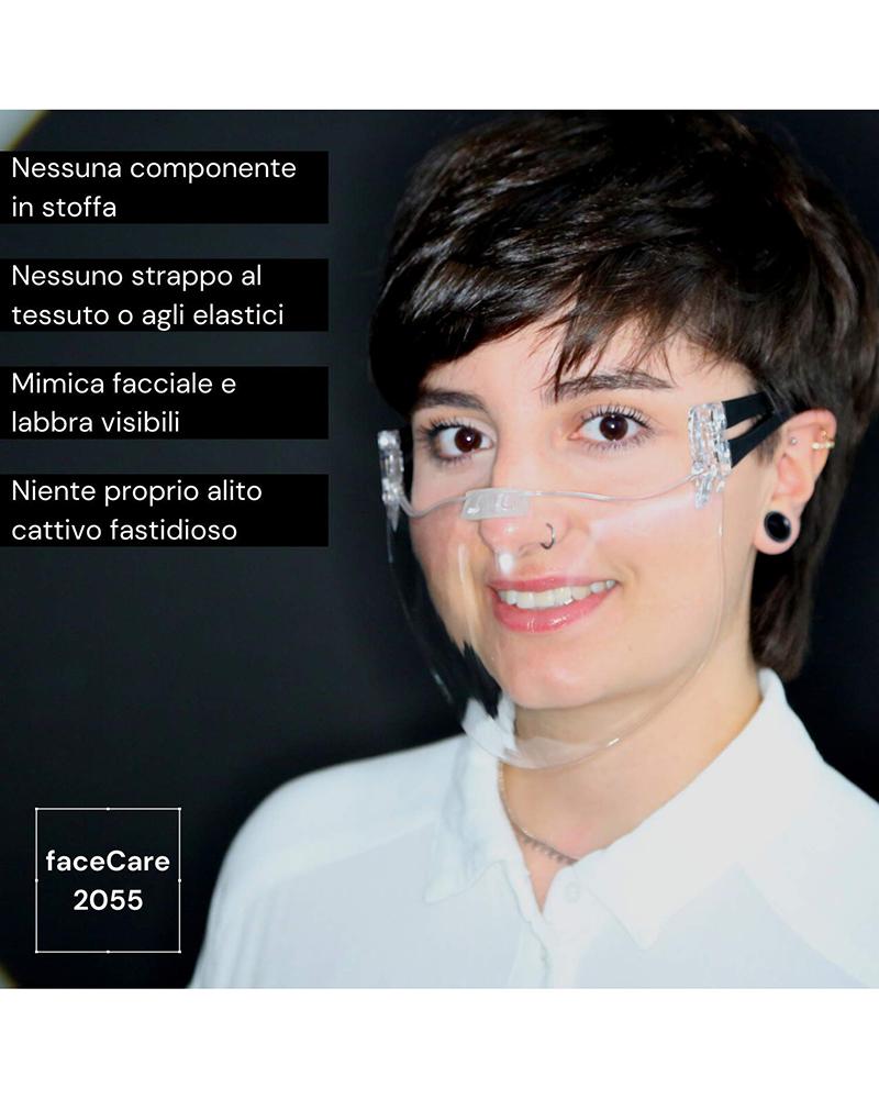 

Face Shield Transparent Protective Mask PC Mask, White
