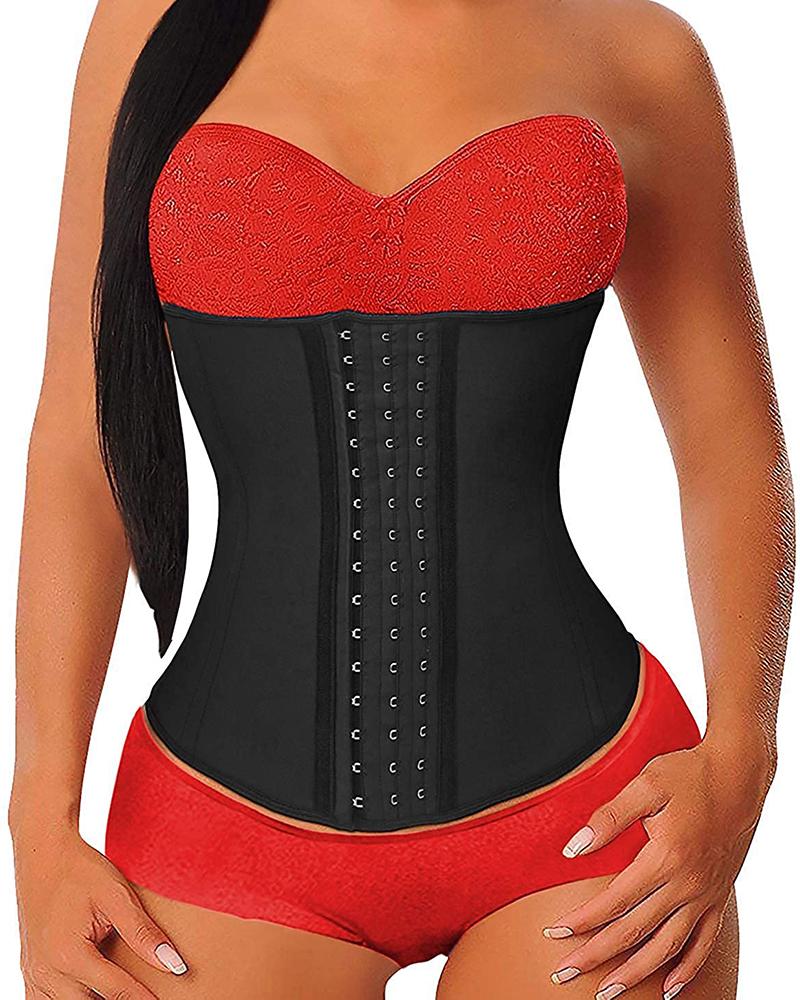 

Latex Waist Trainer Corset Sport Girdle Body Shaper, Black