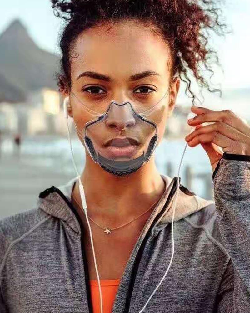 

Transparent Hanging Ear Protection Mask, Black