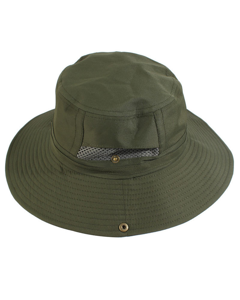 

Breathable Foldable Bucket Hat With Adjustable Drawstring, Green