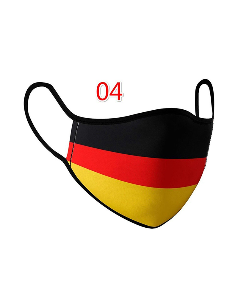 

Flag Print Breathable Face Mask, Style4