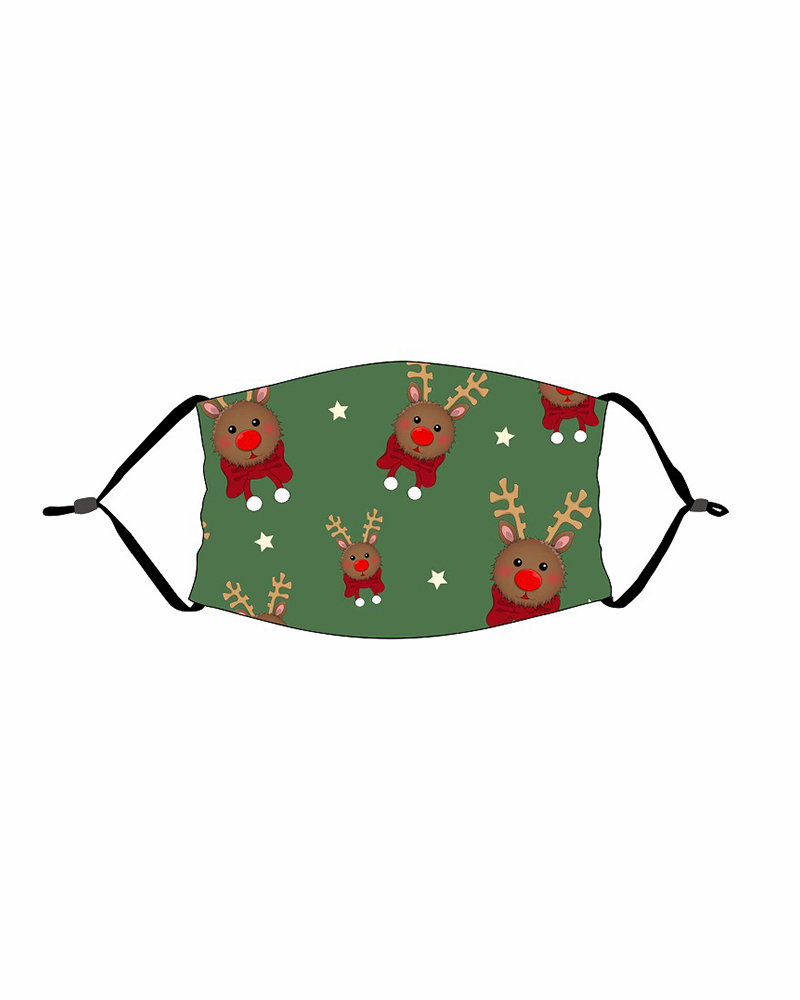 

Christmas Print PM 2.5 Face Mask For Kids, Style11