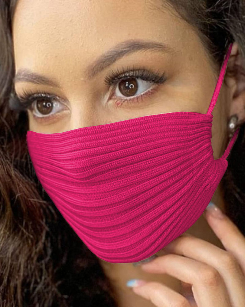 

Breathable Plain Cotton Face Mask, Hot pink