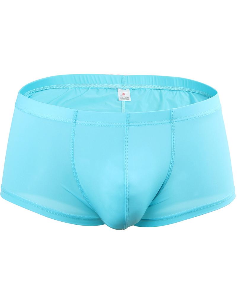 

Solid Slim Breathable Briefs Underwear, Blue