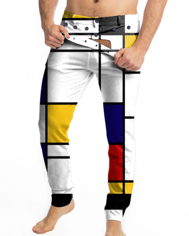 

Color Block Skinny Skinny Pants, Black