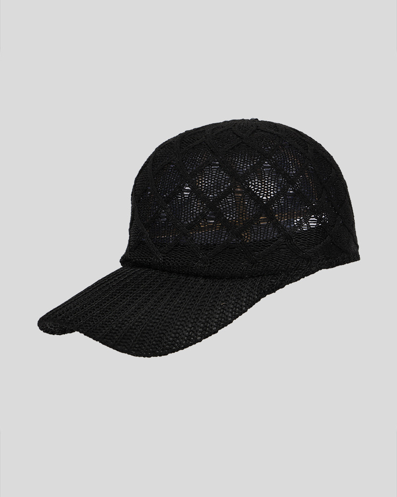 

Adjustable Chunky Knitted Baseball Cap, Black