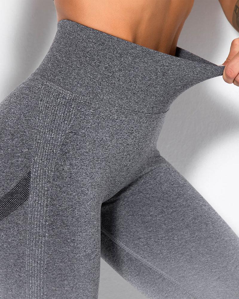 

Ombre High Waist Butt Lifting Sports Yoga Pants, Gray