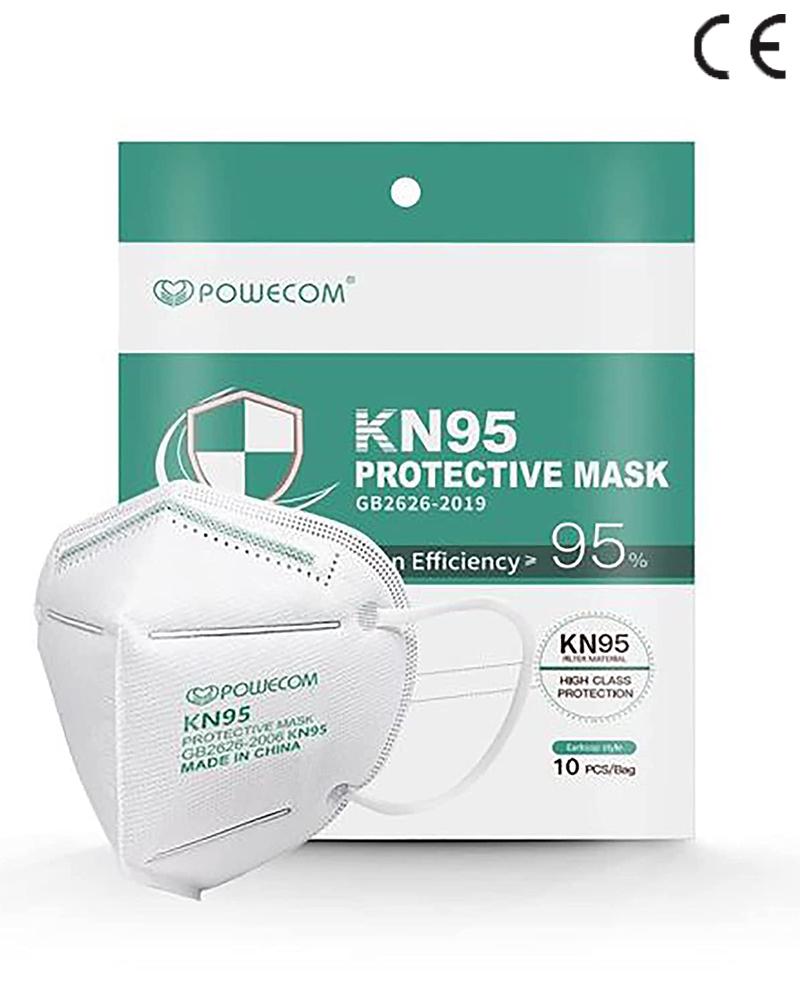 

Breathable 5-Layer Filter Efficiency≥95% Against PM2.5 Disposable Certified KN95 Face Mask, White