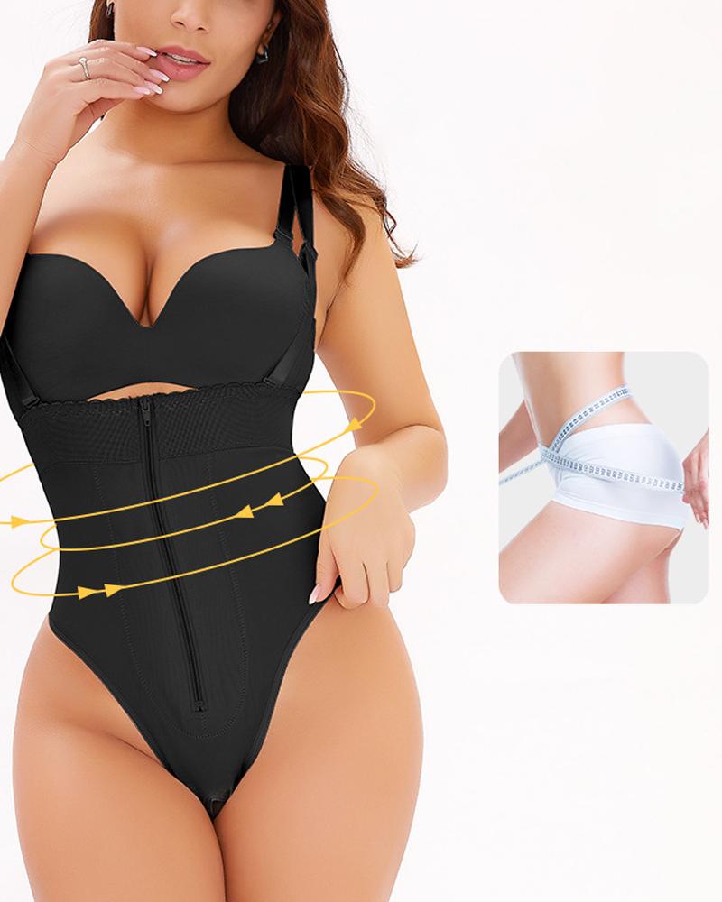 

Body Shaping Tummy Control Butt Lifter Waist Trainer Chest Support Abdomen Corset Shapewear, Black