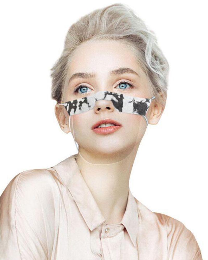 

Print Visible Anti-fog Dust-proof Face Mask, Black