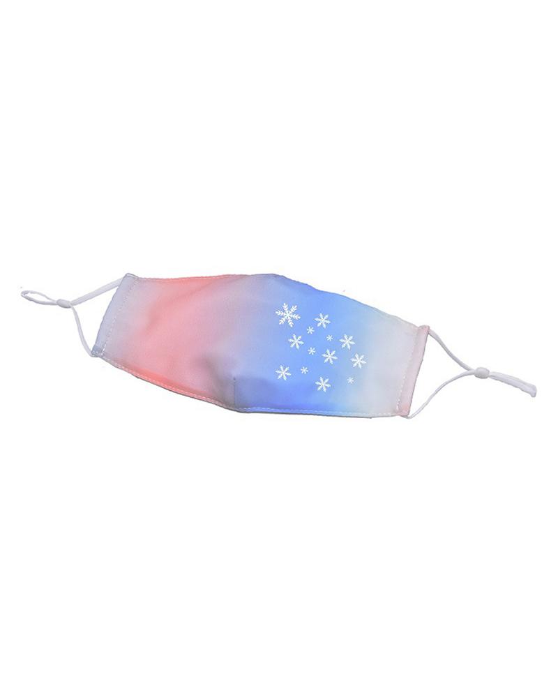 

Christmas Gradient Color Mixed Print Breathable Face Mask, Style3