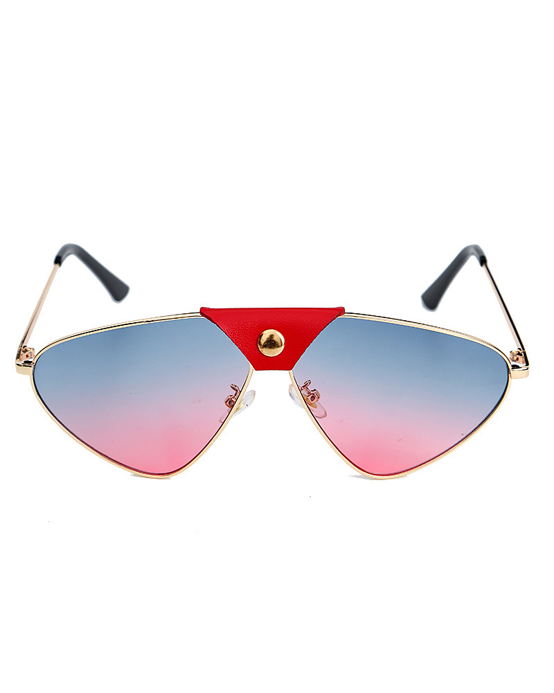 

Punk Retro Style Metallic Sunglasses, Pink