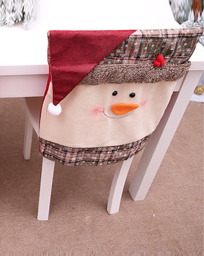 

Christmas Dining Chair Covers Dinner Chair Slipcovers Christmas Chair Seat Back Covers Protector Holidays Home Party Decorations, Style2