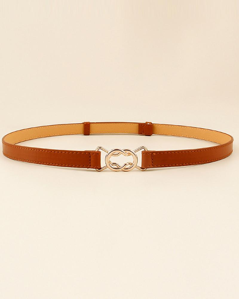 

Minimalist Adjustable Detail Waist Belt, Brown
