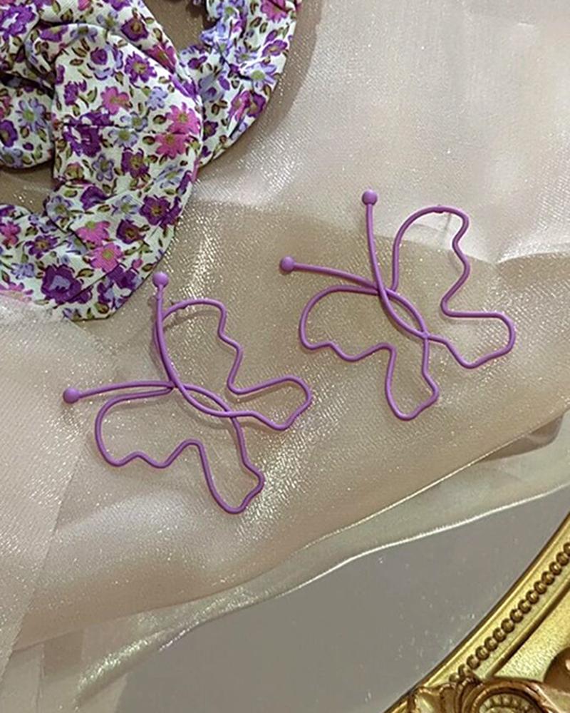 

1Pair Floral Pattern Earrings, Style8