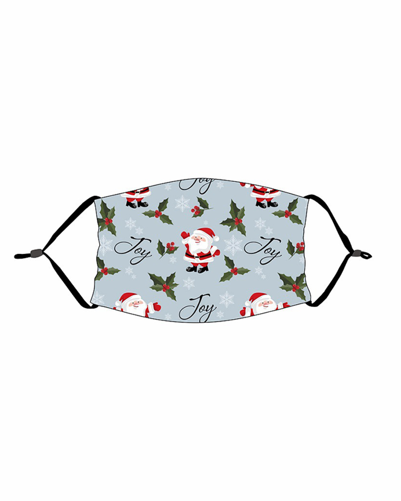 

Christmas Print PM 2.5 Adjustable Face Mask For Adults, Style8