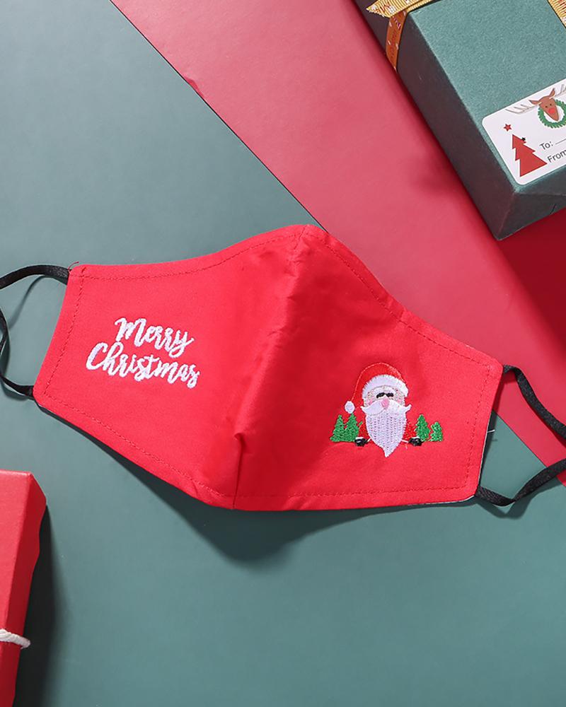 

Christmas Pattern Embroidery Face Mask With Filter For Kids, Style9
