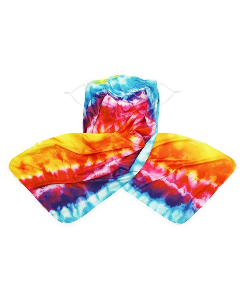 

Starry Sky / Somking / Tie Dye Print Breathable Scarf Face Mask, Yellow