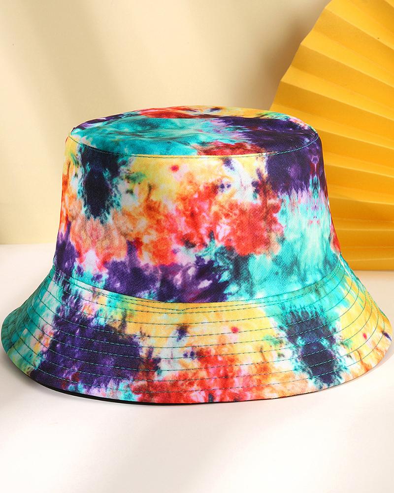 

Tie Dye Print Sun Bucket Hat, Style4