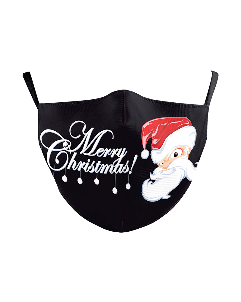

Christmas Letter Graphic Print Breathable Face Mask, Style6