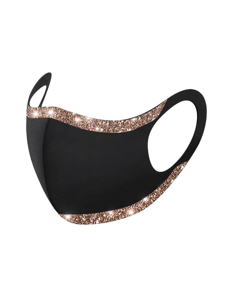 

Contrast Sequins Breathable Face Mask, Style6