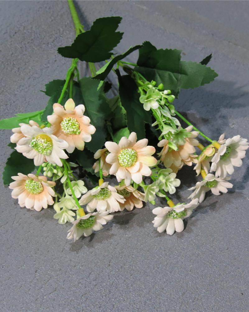 

Artificial Fake Flowers Daisies Arrangements Bouquet for Home Decoration Table Centerpiece Daisies Bulk Bouquets with Stems for Crafts Outdoors, Light yellow