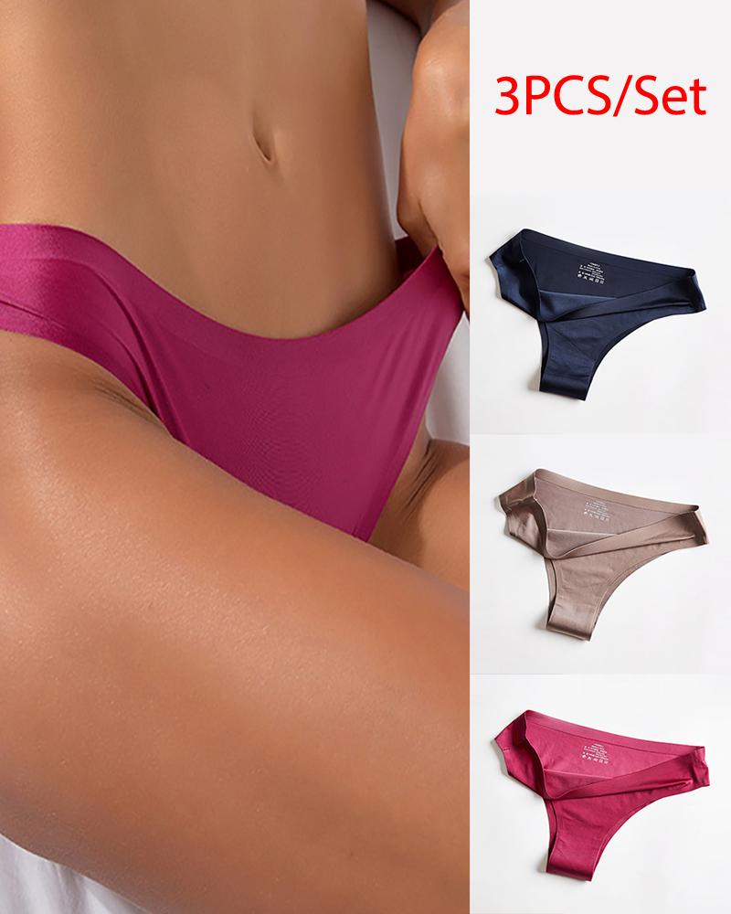 

3PCS/Set Seamless Panty(Colors Sent Randomly), Multicolor