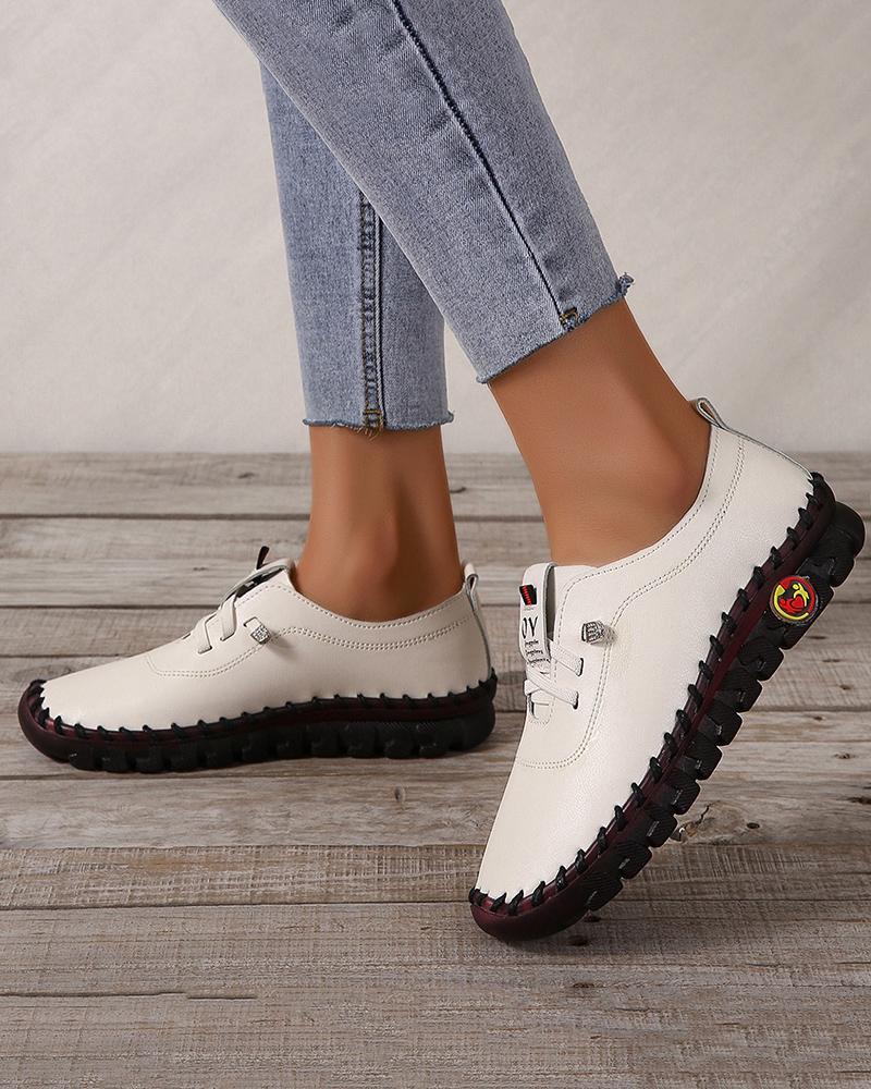 

Slip On Lace Up Sneakers, White