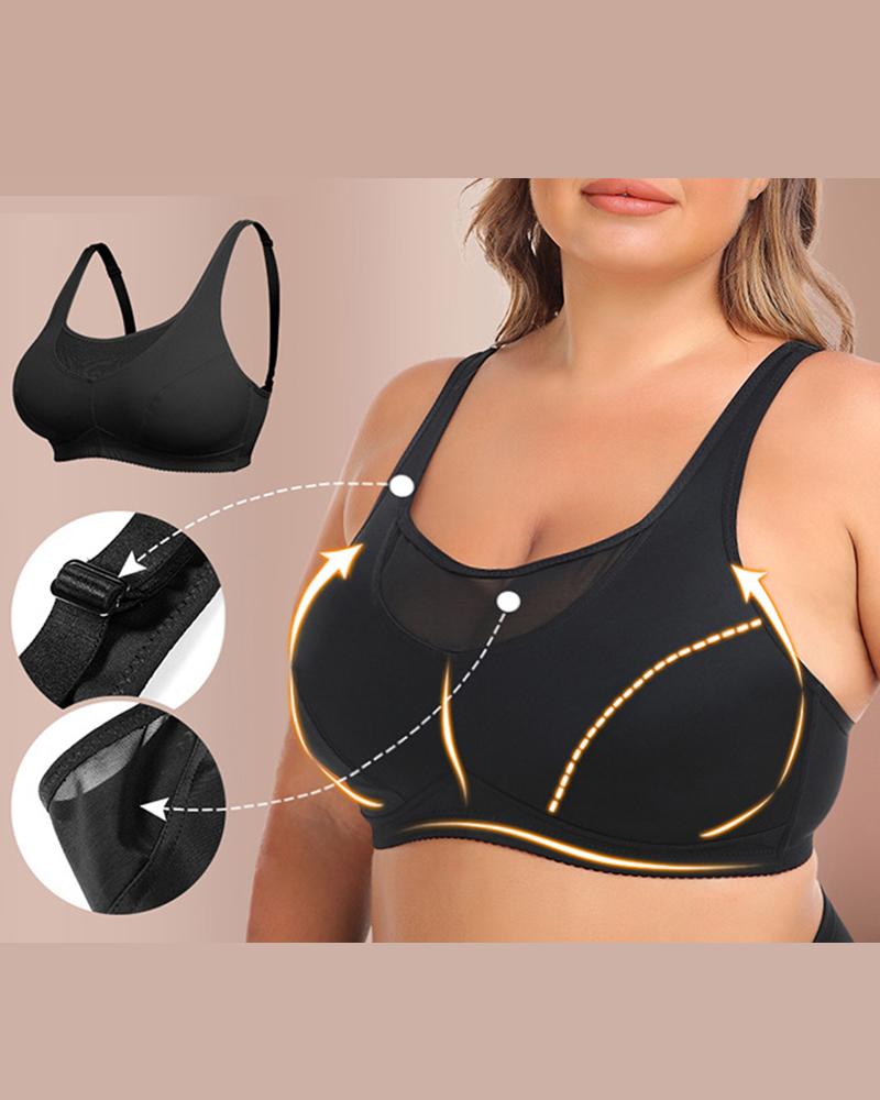 

Wireless Lifting Adjustable Strap Shapewear Bralette, Black