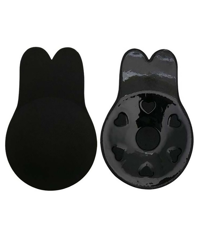 

Bunny Ears Invisible Push Up Silicone Strapless Sticky Bra, Black