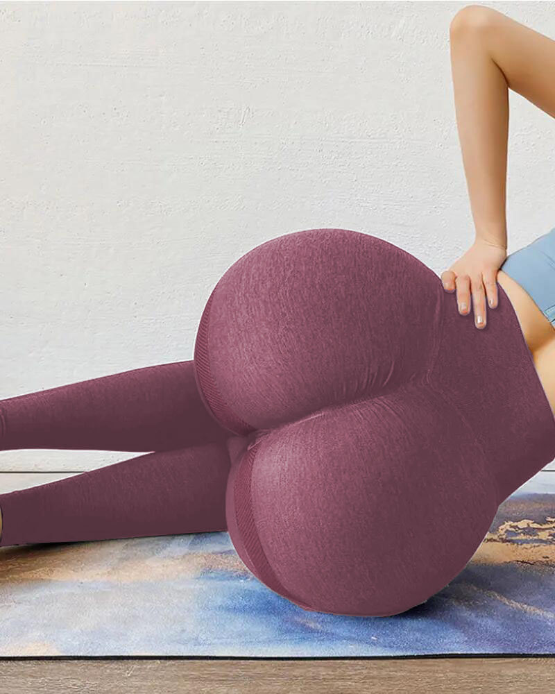 

High Waist Scrunch Butt Lifting Sports Yoga Pants, Purple