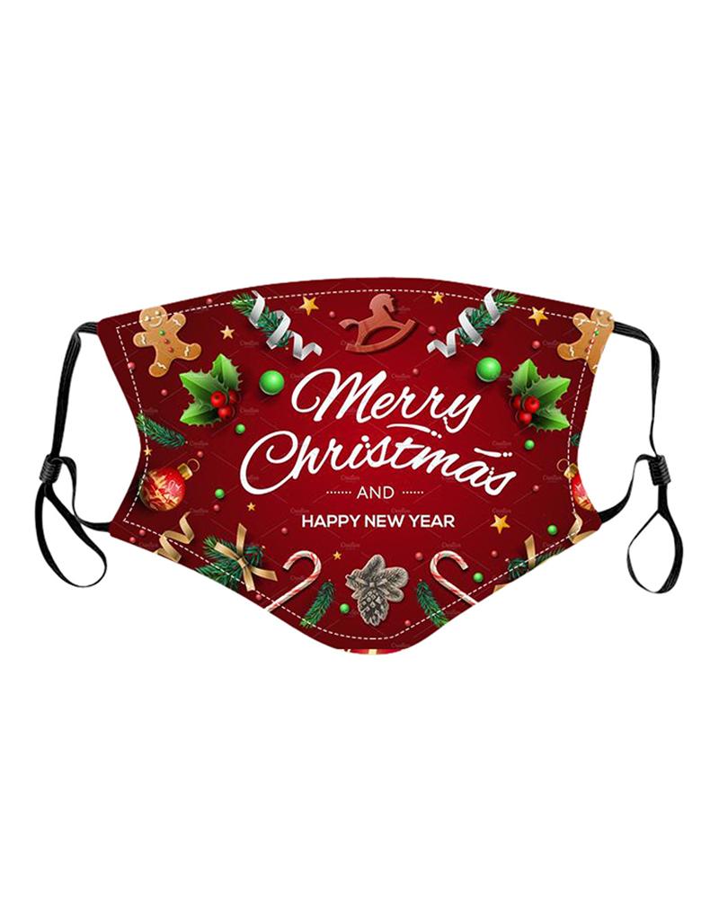 

Christmas Mixed Print PM2.5 Filter Breathable Face Mask For Child, Style9