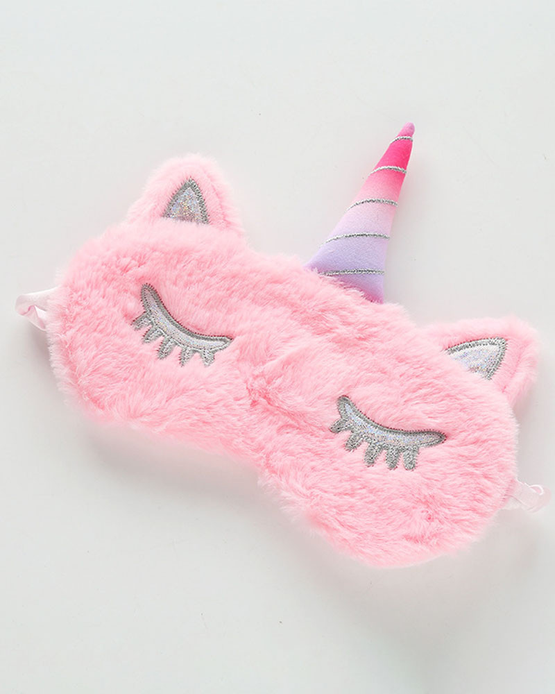 

Unicorn Sleeping Mask Eye Mask Soft Plush Blindfold Sleep Mask, Pink